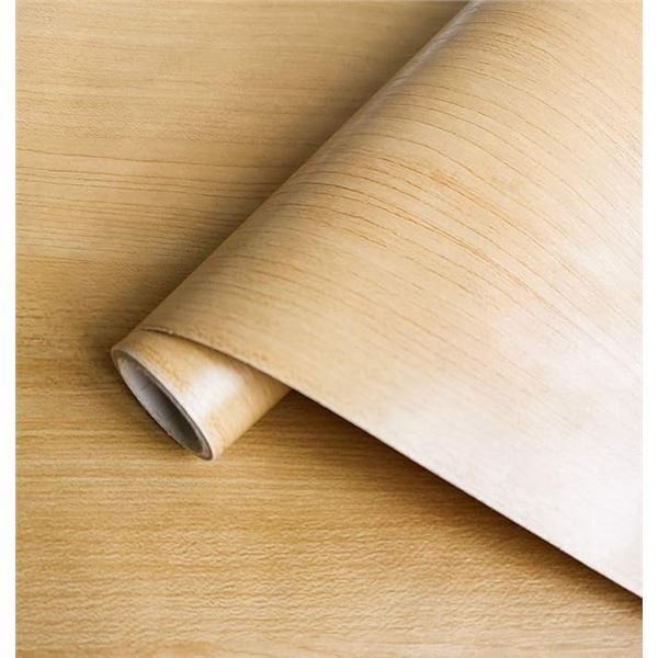 Lot of 10 Rolls of Self-Adhesive Peel & Stick Wood Grain Wallpaper/Vinyl - Brand New