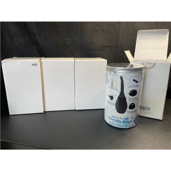 Lot of 4 TopQuaFocus 420ml Large Enema Bulb Kits for Men Women - New