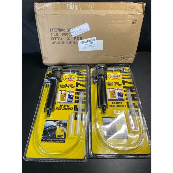 Lot of 2 Pennzoil Gallon Fluid Transfer Pumps - New