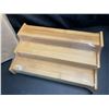 Image 2 : Lot of 1 Bamboo Wood Spice Rack - Brand New