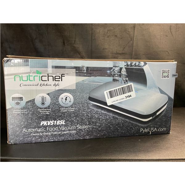 Lot of 1 Nutrichef Automatic Food Vacuum Sealer Machine - New
