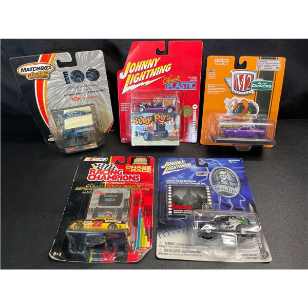Lot of 5 Assorted Collectible Toy Cars - Johnny Lightning, Matchbox, etc.