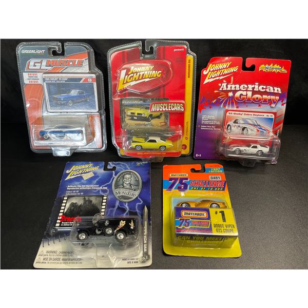 Lot of 5 Assorted Collectible Toy Cars - Johnny Lightning, American Glory, etc.