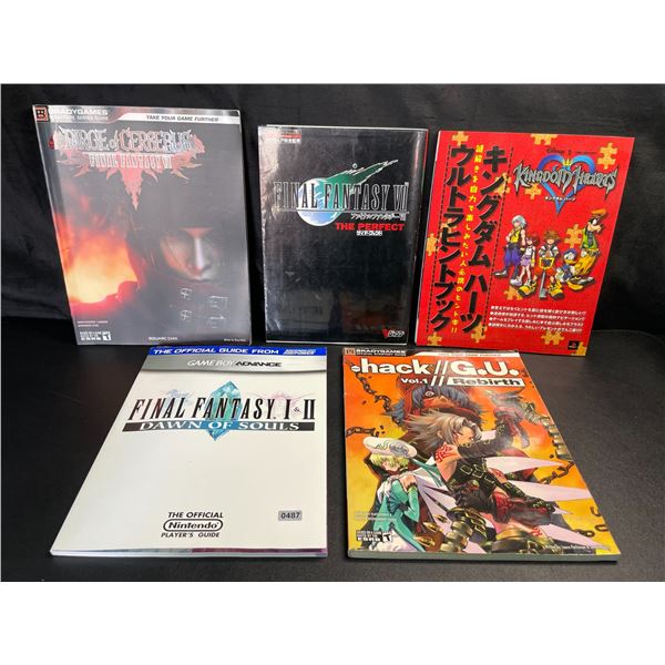 Lot of 5 Assorted Game Strategy Guide Books - Final Fnatasy, Kingdom Hearts, etc.