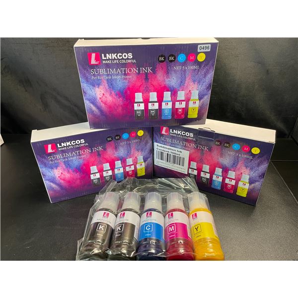 Lot of 3 Boxes of Sublimation Inks for Use with EcoTank Printers - Brand New!