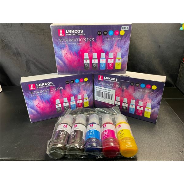 Lot of 3 Boxes of Sublimation Inks for Use with EcoTank Printers - Brand New!