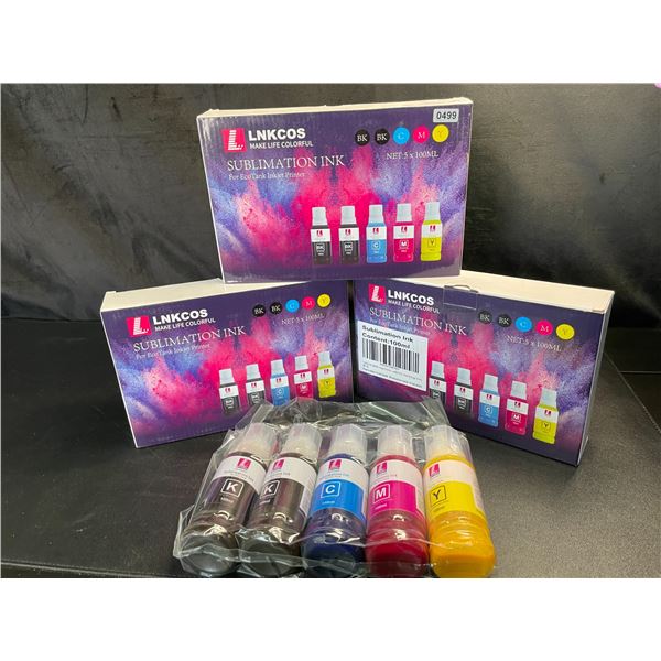 Lot of 3 Boxes of Sublimation Inks for Use with EcoTank Printers - Brand New!
