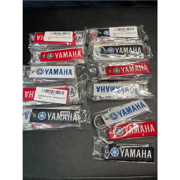 Lot of 10 Packs of Yamaha Keychains (3 Colors Per Pack) - Brand New!