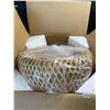 Image 1 : Lot of 1 Bamboo Wicker Rattan Ceiling Lamp with Bulb -  Brand New