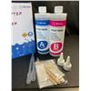 Image 2 : Lot of 1 Box of Crystal Clear Epoxy Resin - Part A & B - 32oz Kit - Brand New!