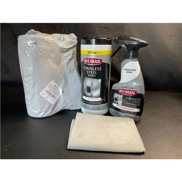 Lot of 2 Weiman 3PC Stainless Steel Cleaner Sets - Brand New!