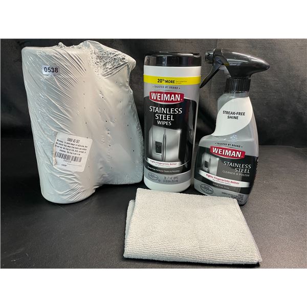 Lot of 2 Weiman 3PC Stainless Steel Cleaner Sets - Brand New!