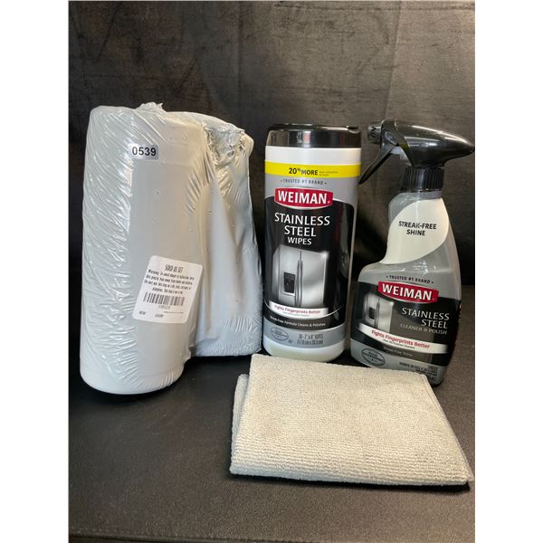 Lot of 2 Weiman 3PC Stainless Steel Cleaner Sets - Brand New!