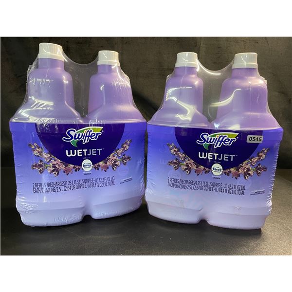 Lot of 2 Swiffer WetJet w/ Febreeze Multi-Purpose Floor Cleaner Refills - 1.25L - 2 Per Pack/4 Total