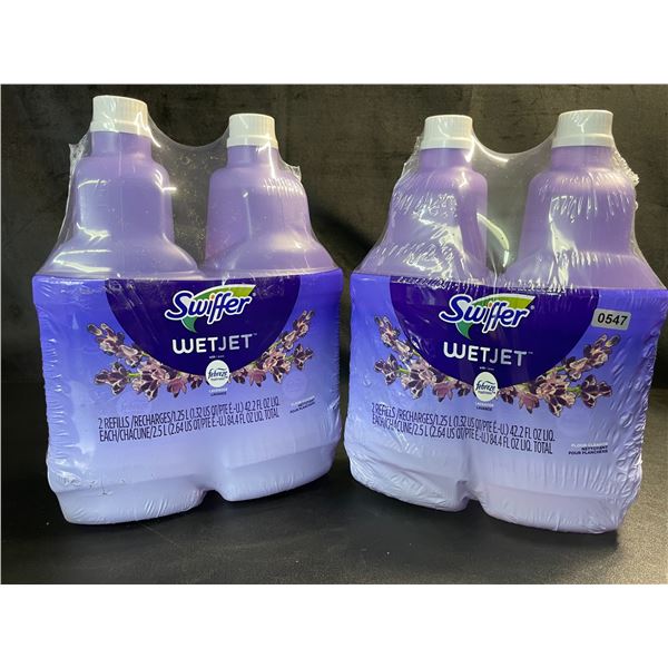Lot of 2 Swiffer WetJet w/ Febreeze Multi-Purpose Floor Cleaner Refills - 1.25L - 2 Per Pack/4 Total