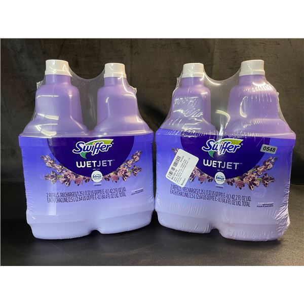 Lot of 2 Swiffer WetJet w/ Febreeze Multi-Purpose Floor Cleaner Refills - 1.25L - 2 Per Pack/4 Total