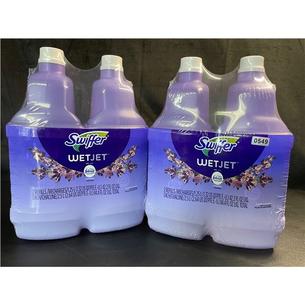 Lot of 2 Swiffer WetJet w/ Febreeze Multi-Purpose Floor Cleaner Refills - 1.25L - 2 Per Pack/4 Total