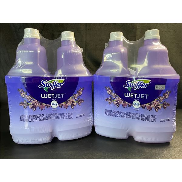 Lot of 2 Swiffer WetJet w/ Febreeze Multi-Purpose Floor Cleaner Refills - 1.25L - 2 Per Pack/4 Total