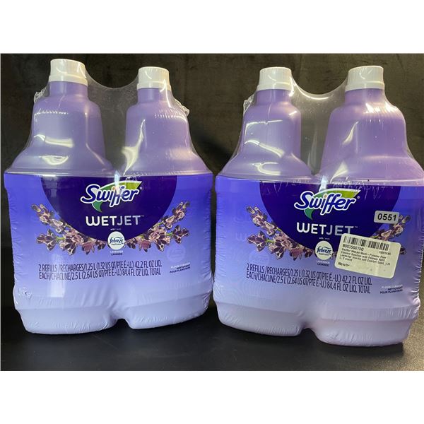 Lot of 2 Swiffer WetJet w/ Febreeze Multi-Purpose Floor Cleaner Refills - 1.25L - 2 Per Pack/4 Total