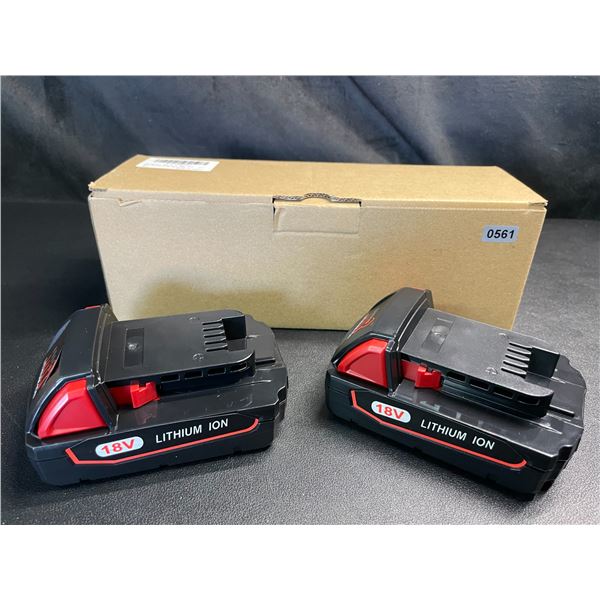 Lot of 2 Rechargeable Lithium Ion Batteries 18V 3.5Ah Aftermarket Milwaukee Batteries - New