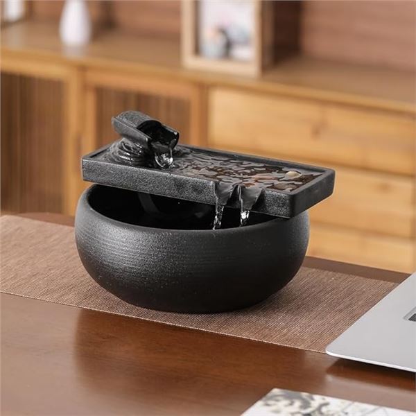 Lot of 1 Ceramic Tabletop Fountain for Indoors - Brand New!