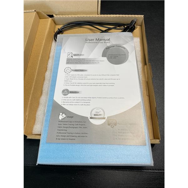 Lot of 3 Professional Copy Boards/Light Tracing Boards - USB Powered - Brand New