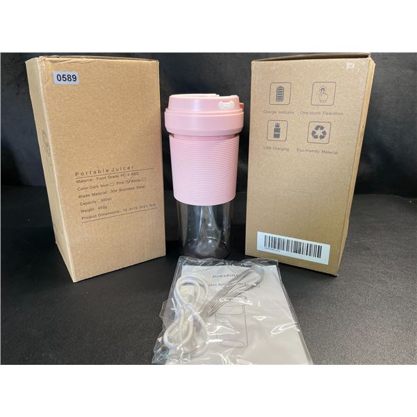 Lot of 2 Portable Juicers - Pink - 300ml - Rechargeable - Brand New