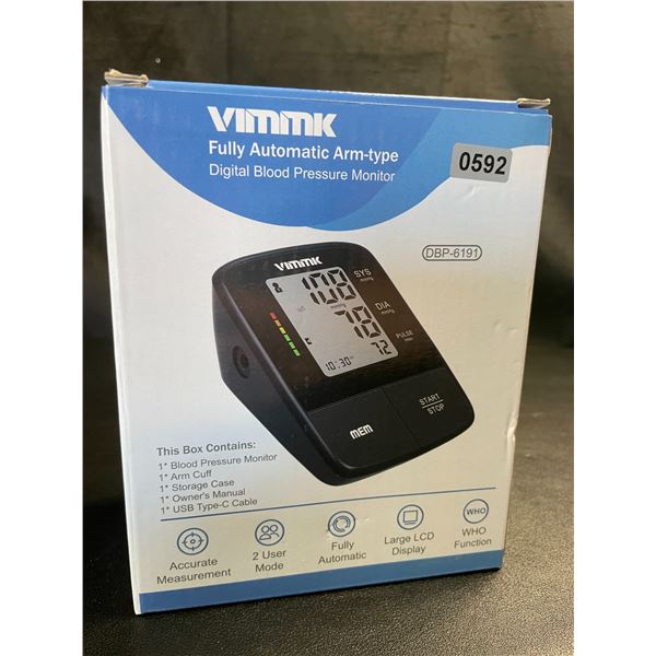 Lot of 1 Vimmk Fully Automatic Arm-Type Digital Blood Pressure Monitor - Brand New!