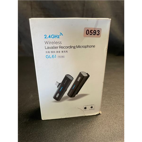 Lot of 1 Wireless Lavalier Recording Microphone - New