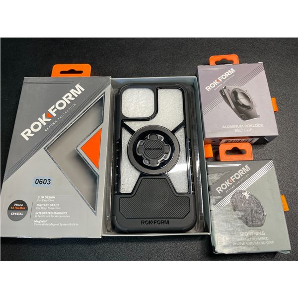 Lot of Rockform Accessories for iPhone 13 Pro Max - Case, Belt Clip, & Sport Ring