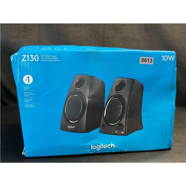 Lot of 1 Logitech Z130 Stereo Speakers - (Damaged Outer Box)