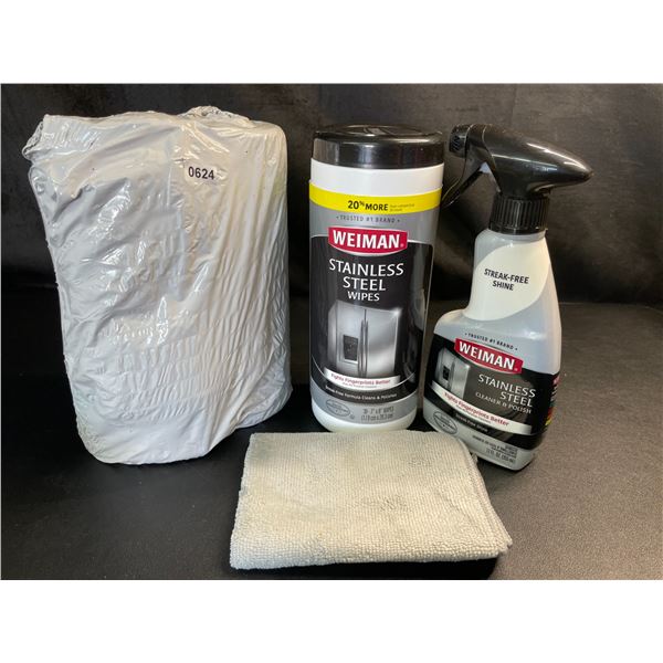 Lot of 2 Weiman 3PC Stainless Steel Cleaner Sets - Brand New!