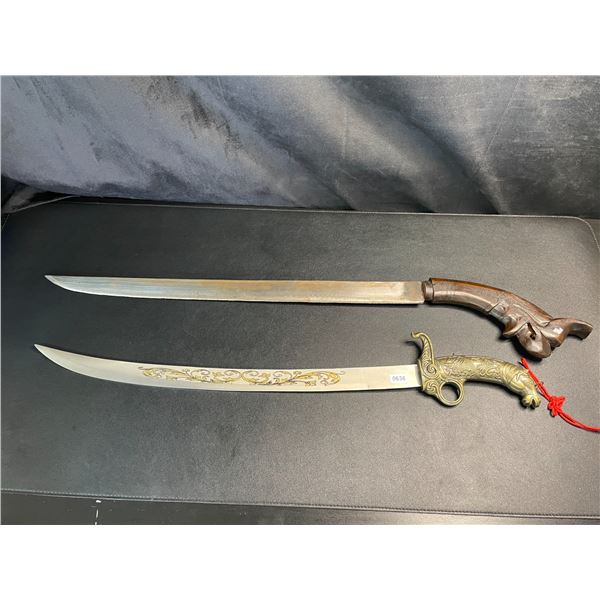 Lot of 2 Assorted Swords - 24inch Length - Used
