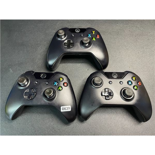 Lot of 3 Xbox One Wireless Controllers - Used