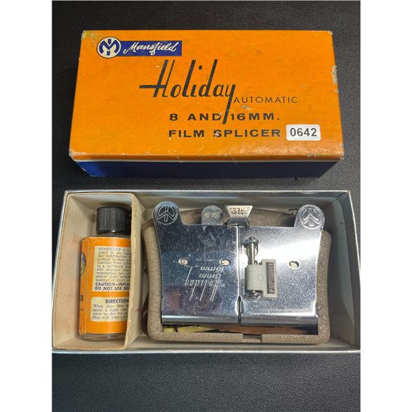Lot of 1 Vintage Mansfield Holiday Automatic Film Splicer
