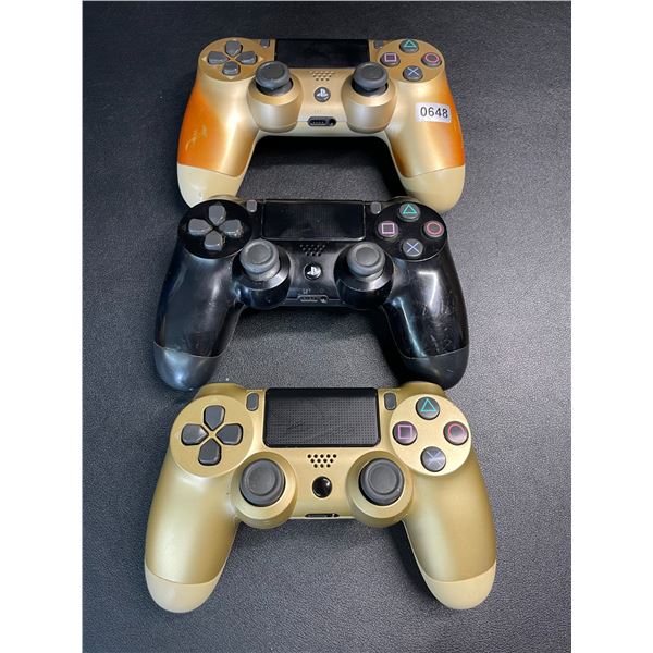 Lot of 3 Assorted Controllers for Playstation 4 - Used