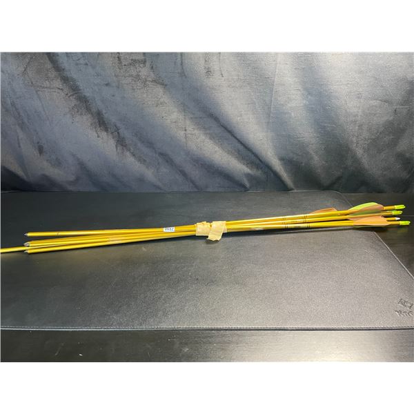 Lot of 6 Easton E75 Gold 1816 Target Arrows - Used
