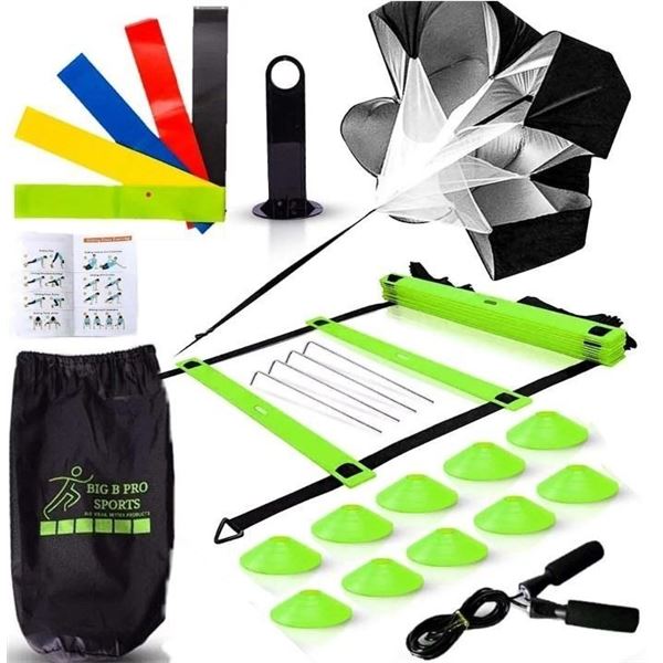 Lot of 1 Big B Pro Sports Speed Agility Training Set - Green - Brand New