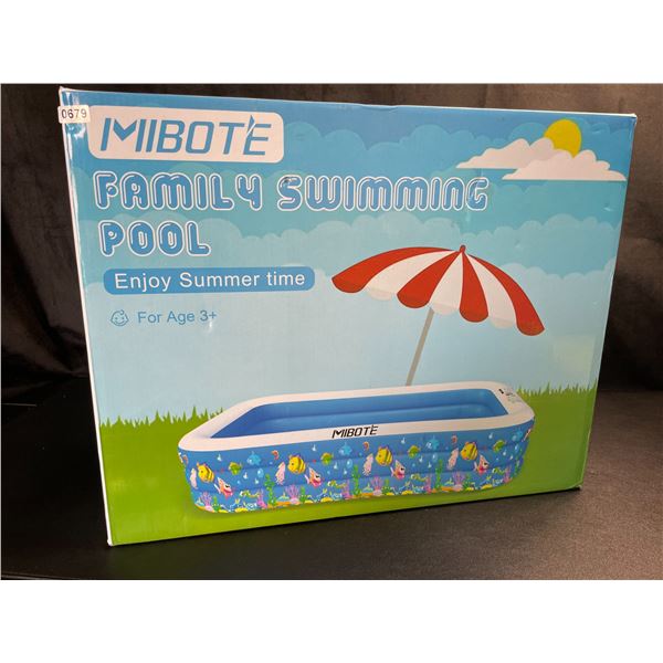 Lot of 1 Mibote Family Inflatable Swimming Pool - LARGE 118" X 72" X 20" Size - Brand New!