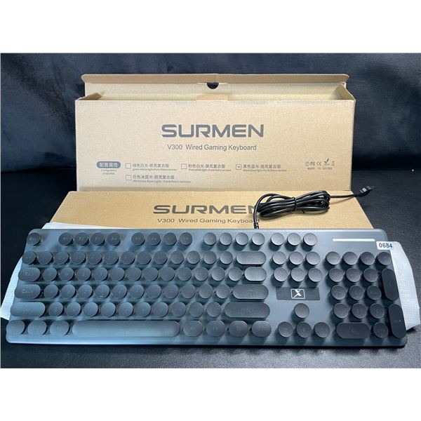 Lot of 2 Surmen V300 Wired Gaming Keyboards - Brand New