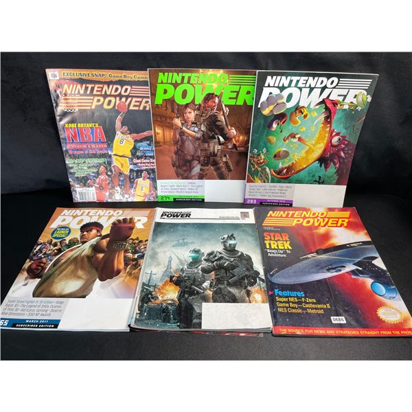 Lot of 6 Assorted Vintage/Collectible Nintendo Power Magazines