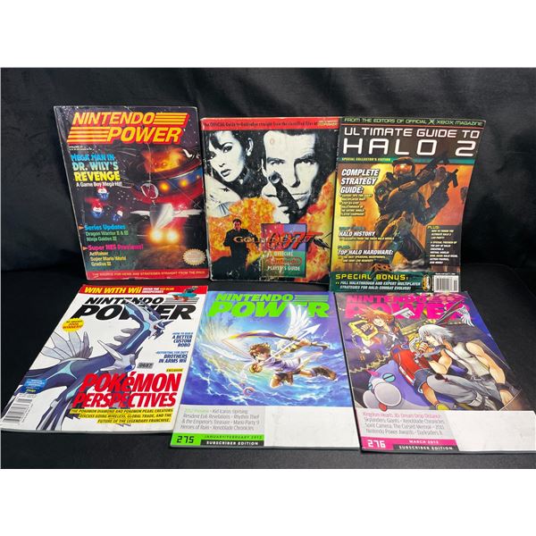 Lot of 6 Assorted Vintage/Collectible Nintendo Power Magazines