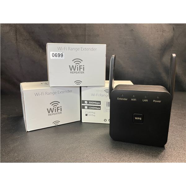 Lot of 3 Wi-Fi Range Extenders - 300Mbps - Wifi Signal Boosters - Brand New!