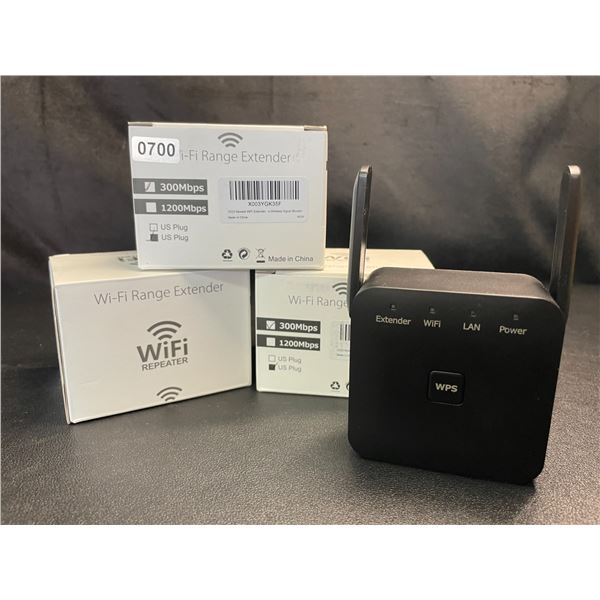 Lot of 3 Wi-Fi Range Extenders - 300Mbps - Wifi Signal Boosters - Brand New!