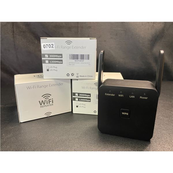 Lot of 3 Wi-Fi Range Extenders - 300Mbps - Wifi Signal Boosters - Brand New!
