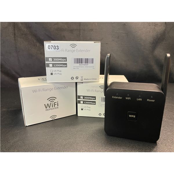 Lot of 3 Wi-Fi Range Extenders - 300Mbps - Wifi Signal Boosters - Brand New!