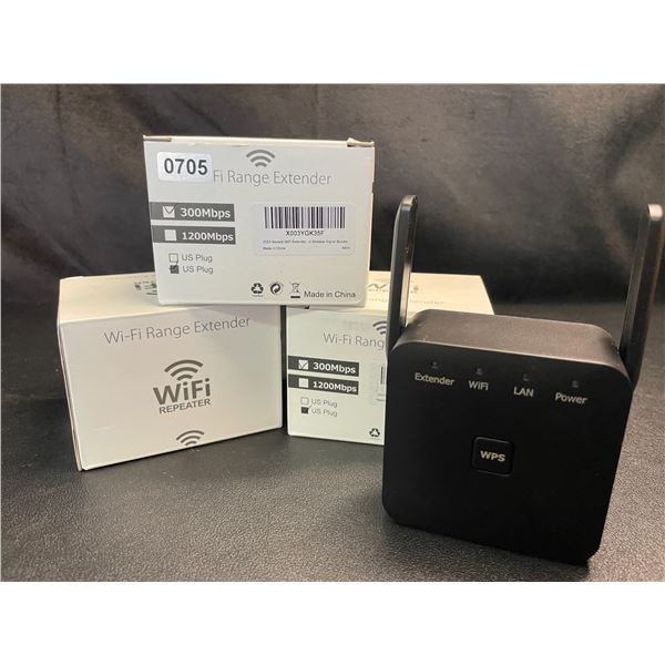 Lot of 3 Wi-Fi Range Extenders - 300Mbps - Wifi Signal Boosters - Brand New!