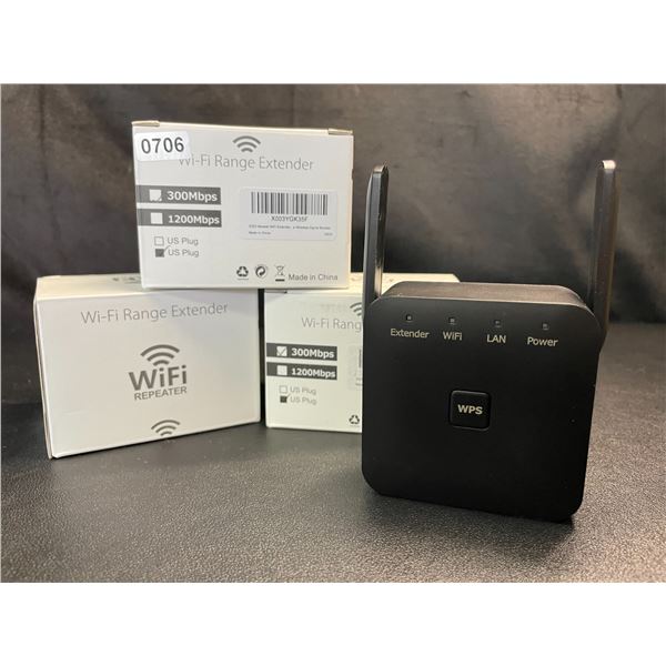 Lot of 3 Wi-Fi Range Extenders - 300Mbps - Wifi Signal Boosters - Brand New!