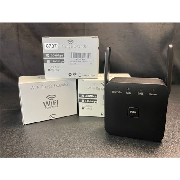 Lot of 3 Wi-Fi Range Extenders - 300Mbps - Wifi Signal Boosters - Brand New!