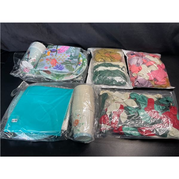 Lot of Assorted Party Supply Sets/Balloon Sets - Brand New